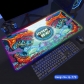 Eco-friendly Monster Glowing RGB LED Mouse Pad 4mm Thickness for Gaming Keyboard USB Anti-slip Rubber Base Desk Mat